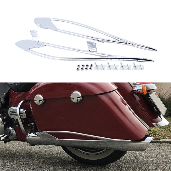 Saddlebag Protector Trim Rails Fit For Indian Chieftain Elite 17-18 Springfield