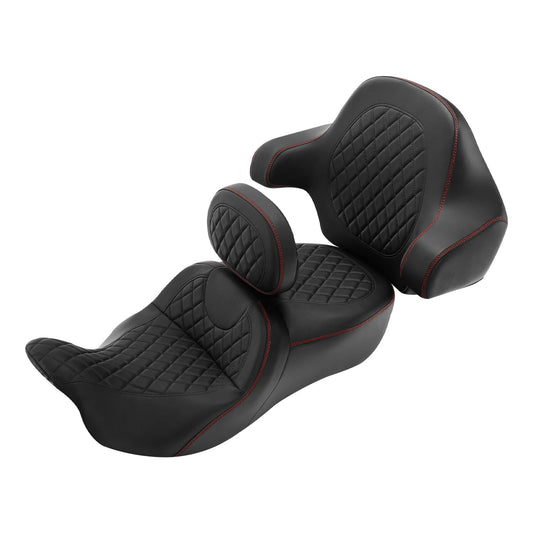 Rider Driver Passenger Seat & Backrest Fit For Harley Touring Road Glide 2014-23