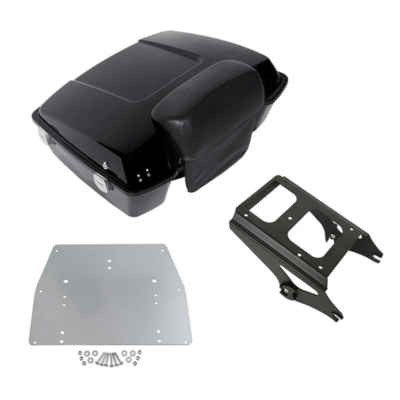 Chopped Trunk Backrest Rack Plate Fit For Harley Touring Electra Glide 2009-13