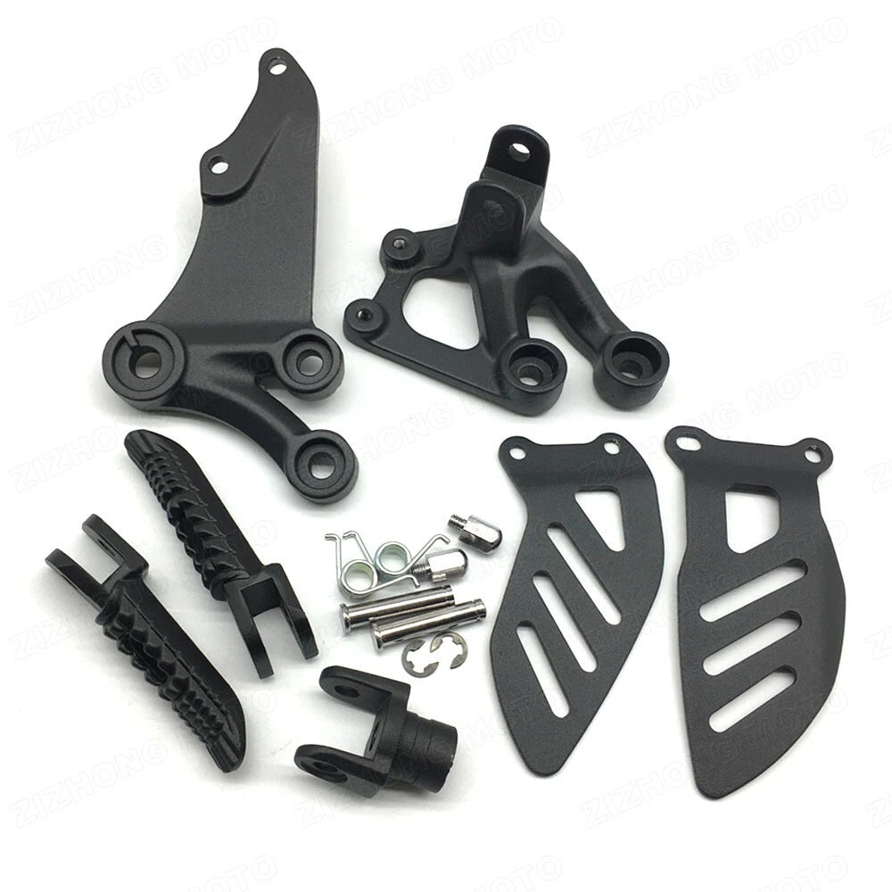 Black Driver Front Footrests Foot Pegs Fit for Suzuki GSXR600 GSXR750 2006-2010