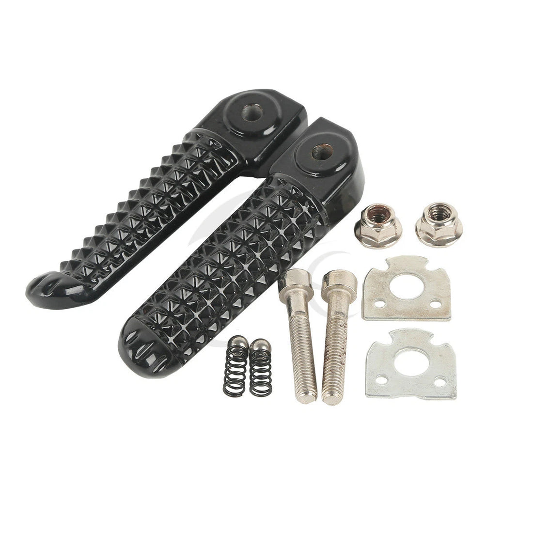 Black Passenger Footrests Foot Pegs Fit For Yamaha YZFR1 1998-2025 R6 2003-2020