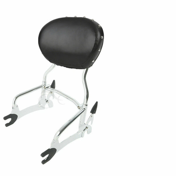 Chrome 12" Sissy Bar Backrest Black Pad Fits For Indian Chief Vintage Dark Horse