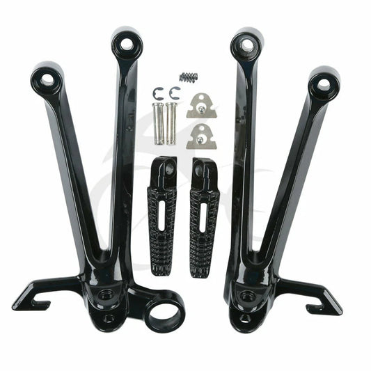 Rear Passenger Footpegs Bracket Mount Fit For Suzuki GSXR1000 2005-2006 Black US