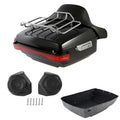 King Trunk Backrest Rack LED Light Speakers Fit For Harley Electra Glide 14-2026