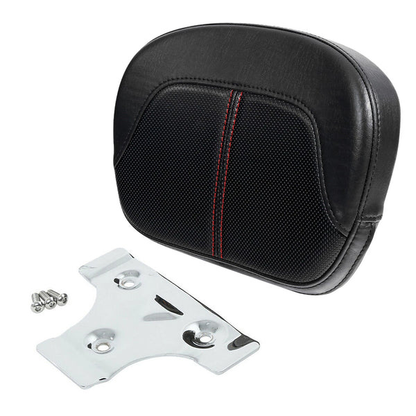 Black Passenger Backrest Pad Fit For Harley Touring Street Road Glide King 94-23