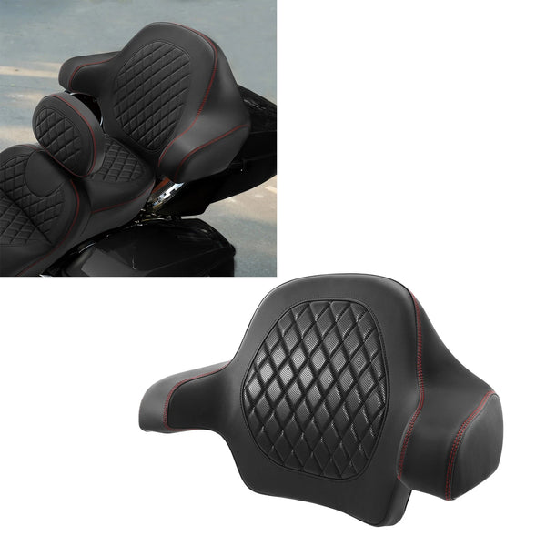 Wrap Around Backrest Pad Fit For Harley Touring Road Glide King Trunk 14-23