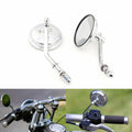 3"Chrome Round Rear View Side Mirror For Harley Sportster Dyna Softail 1990-2014