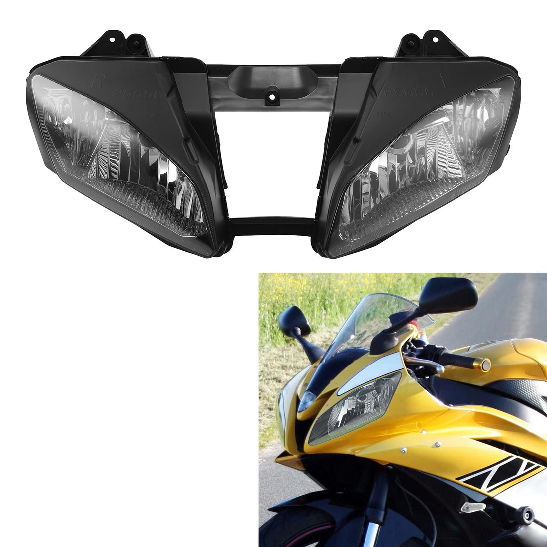 Front Headlight Light Lamp Assembly Fit For Yamaha YZF-R6 YZFR6 06-07 Motorcycle