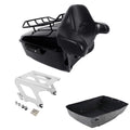 King Trunk Backrest Pad Solo Mount Rack Fit For Harley Sport Glide 2018-25