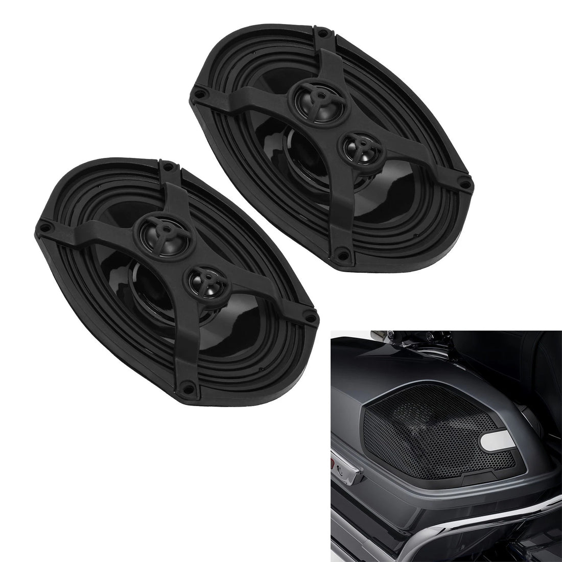 6x9" Speakers Fit For Harley Touring Street Road Glide 2014-2026 Saddle Bag Lids