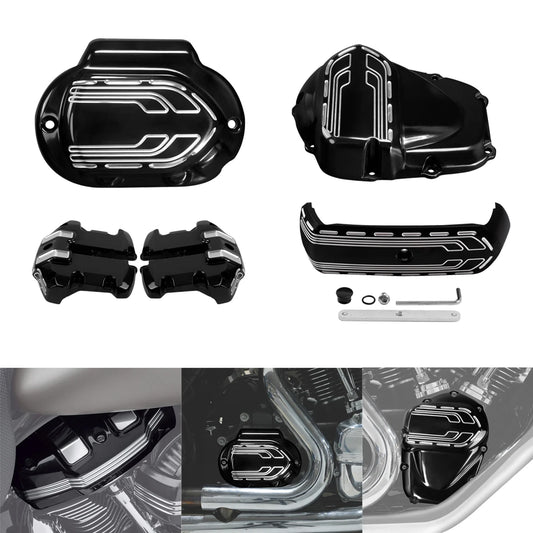 Upper Rocker Box Transmission Side Cam Cover Fit For Harley Street Glide 17-2020