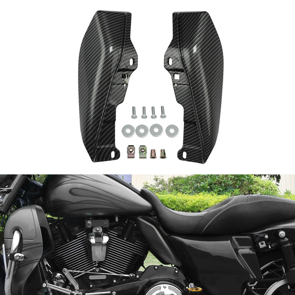 Carbon Fiber Vivid Black Mid Frame Air Deflector Fit For Harley Road Glide 09-24