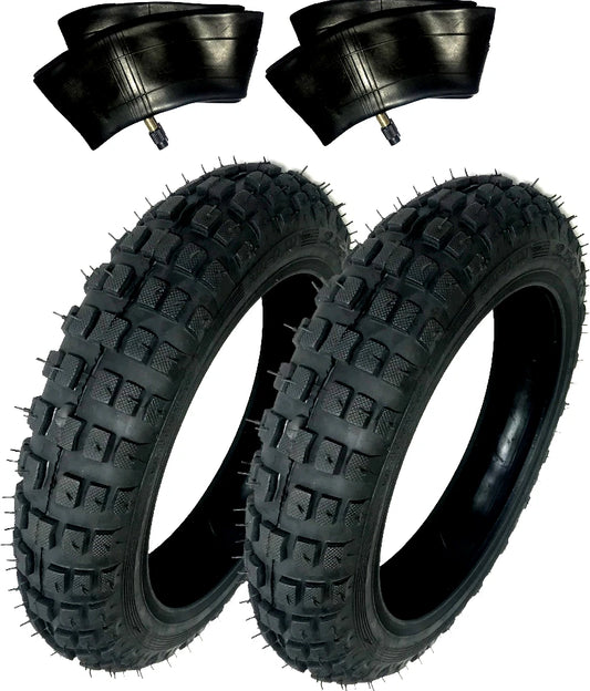 2) HD Tires And Tubes Straight Stem Size 2.50-10 2.50X10 For Yamaha PW50 50CC