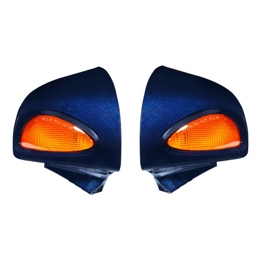 Pair Rear View Mirrors Amber Turn Signals Fit For BMW R1100RT R1100RTP R1150RT