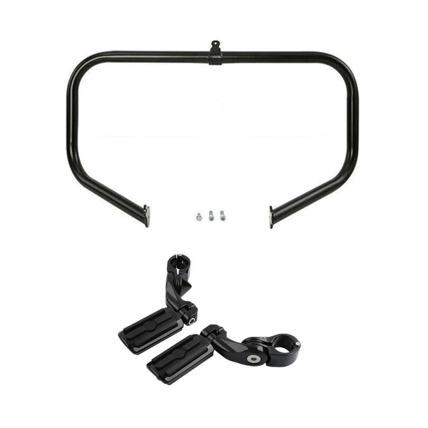 Highway Engine Guard Crash Bar Footpeg Fit For Harley Street Electra Glide 09-24