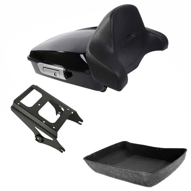 Chopped Trunk Backrest Mount Fit For Harley Touring Road King Glide 09-13