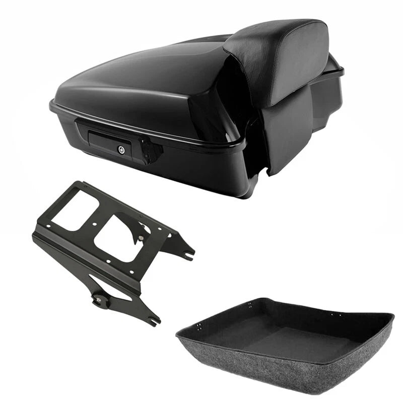 Chopped Trunk Backrest Mount Rack Fit For Harley Touring Electra Glide 09-2013