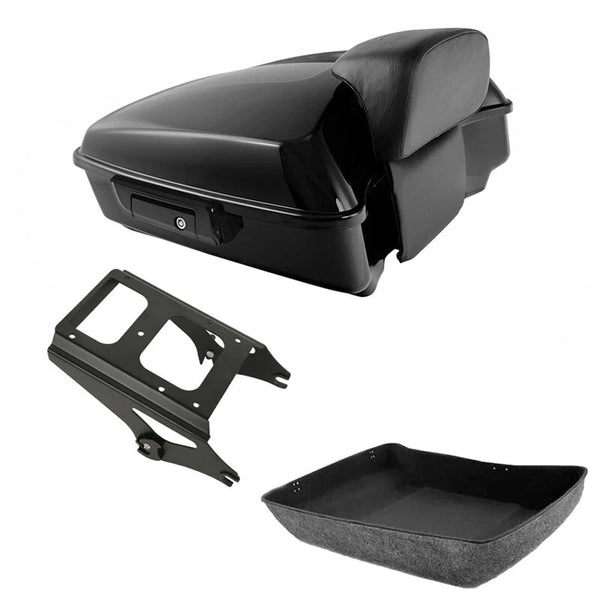 Chopped Trunk Backrest Mount Rack Fit For Harley Touring Electra Glide 09-2013