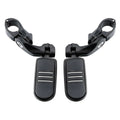 1-1/4" Matte Black Short Angled Engine Guard Bar Footpeg Foot Pegs Mount Clamps