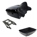 Black King Trunk Backrest Mount Fit For Harley Touring Road Electra Glide 14-26