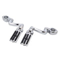 Chrome Long Highway Foot Pegs Fit For Harley Street Electra Glide 1-1/4" Bars