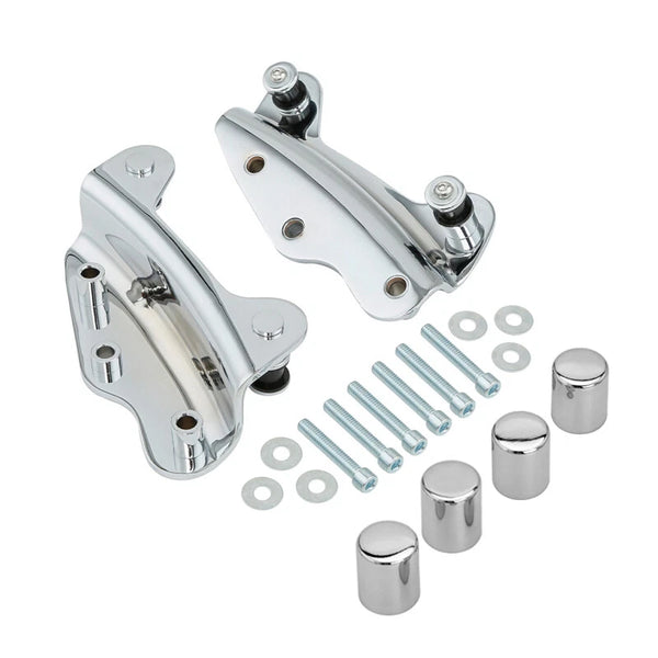 Chrome 4 Point Docking Hardware Kit & Covers Fit For Harley Touring Models 09-13