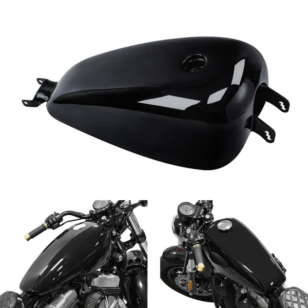 Vivid Black Gas Fuel Tank Carb Carbureted Fit For Harley Sportster XL1200 04-06