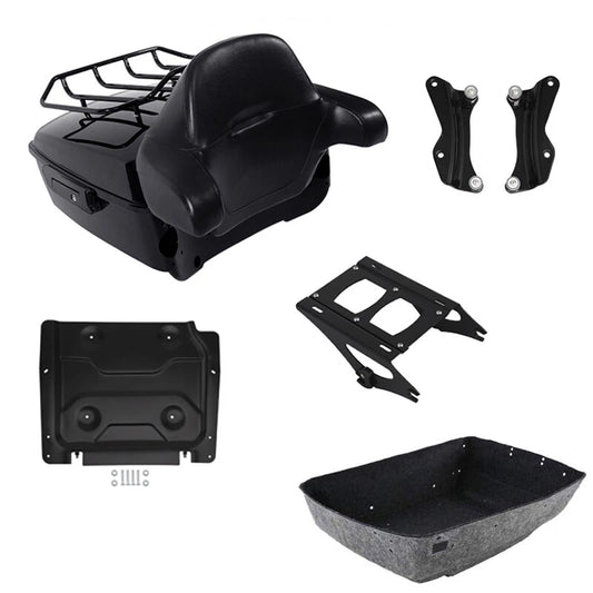 King Trunk Backrest Mount Rack Docking Plate Fit For Harley Touring Flhx 14-2026