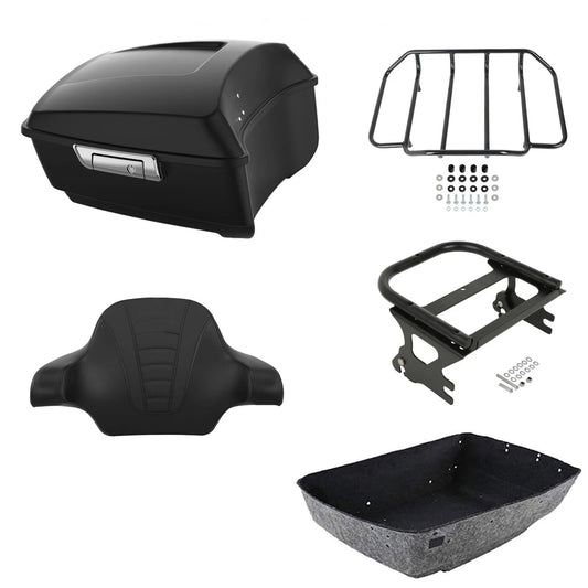 Matte King Trunk Luggage Backrest Mounting Rack Fit For Harley Touring 1997-2008