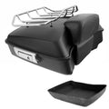Matte Black Chopped Trunk Backrest Rack Fit For Harley Touring Road Glide 14-26