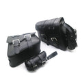 Black Saddlebag Saddle Bag With Water Bottle Holder For Harley Sportster XL883