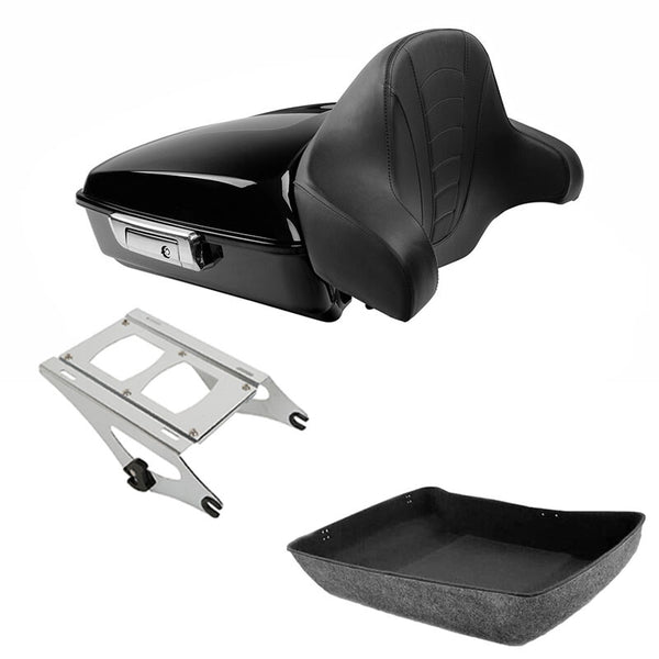 Chopped Trunk Backrest Mounting Rack Fit For Harley Touring Cvo Road Glide 14-26