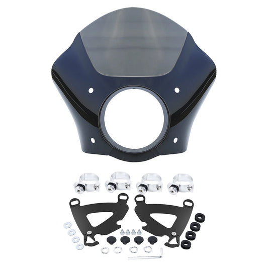 Front Headlight Fairing 49mm Trigger Mount Fit For Harley Low Rider Street Bob