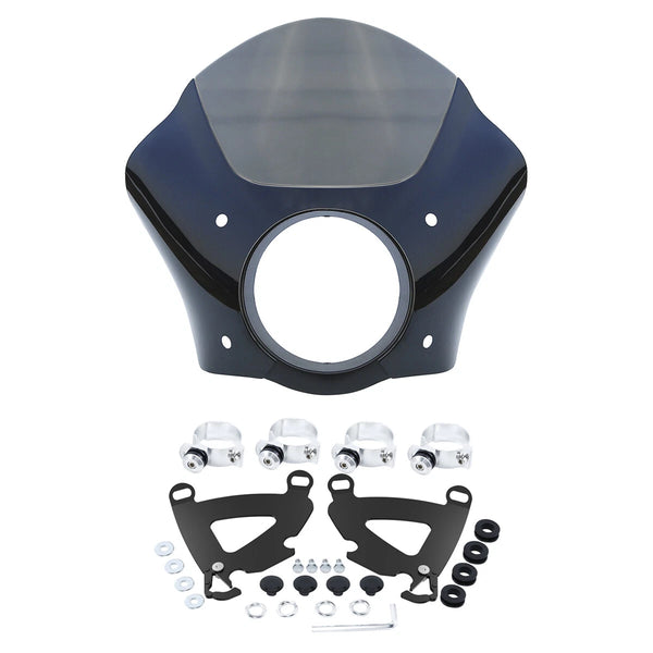 Front Headlight Fairing 49mm Trigger Mount Fit For Harley Low Rider Street Bob