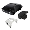 Black Razor Trunk Backrest Pad Solo Mount Rack Fit For Harley Road Glide 2009-13