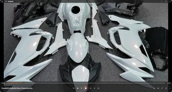 Pearl White Fairing Kit w/Tank Cover for 2020-2026 Kawasaki Ninja 650 EX650 ABS