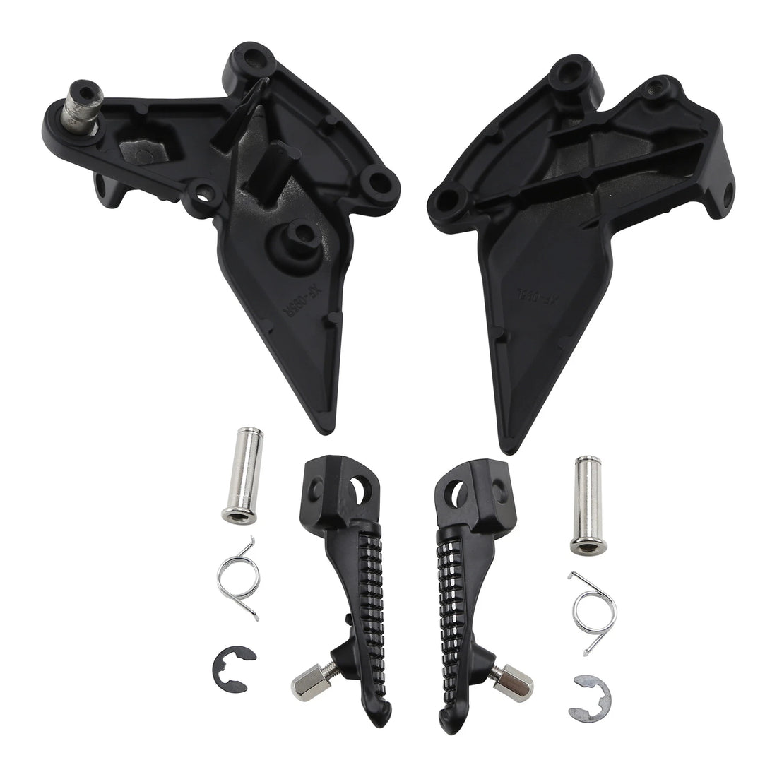 Matte Black Driver Front Footpegs Pegs Bracket Fit For Kawasaki Z1000 2010-2023