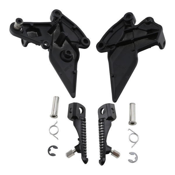 Matte Black Driver Front Footpegs Pegs Bracket Fit For Kawasaki Z1000 2010-2023