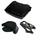 Black Razor Trunk Backrest Mount Rack Fit For Harley Touring 2009-13 12