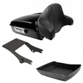 Chopped Trunk Pad Two-Up Mount Rack Fit For Harley Touring Electra Glide 97-08