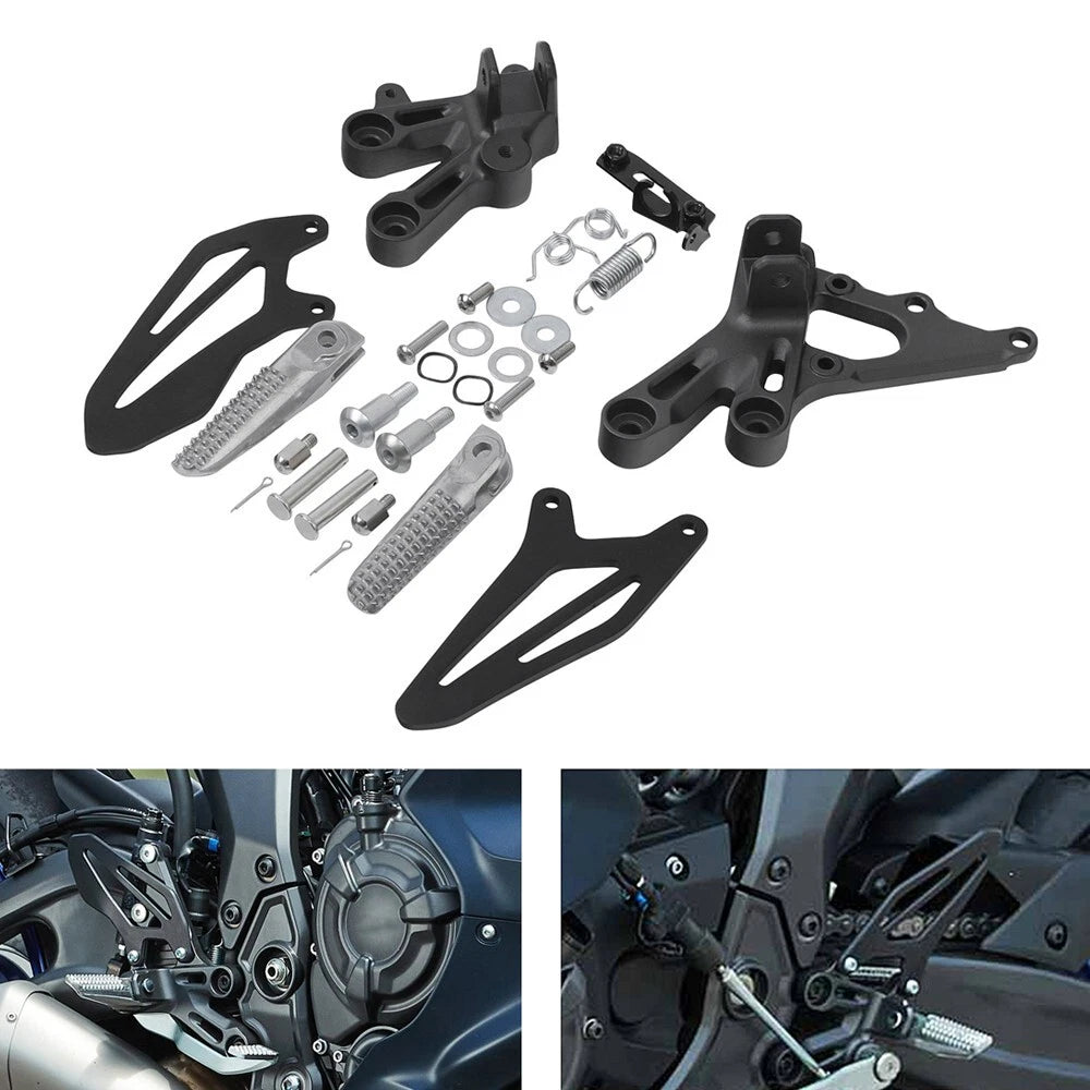 Yamaha YZF-R7 Black Motorcycle Driver Front Foot Pegs Bracket Fit For 2022-2023