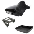 Chopped Trunk Backrest Solo Mount Rack Fits For Harley Touring Road Glide 14-26