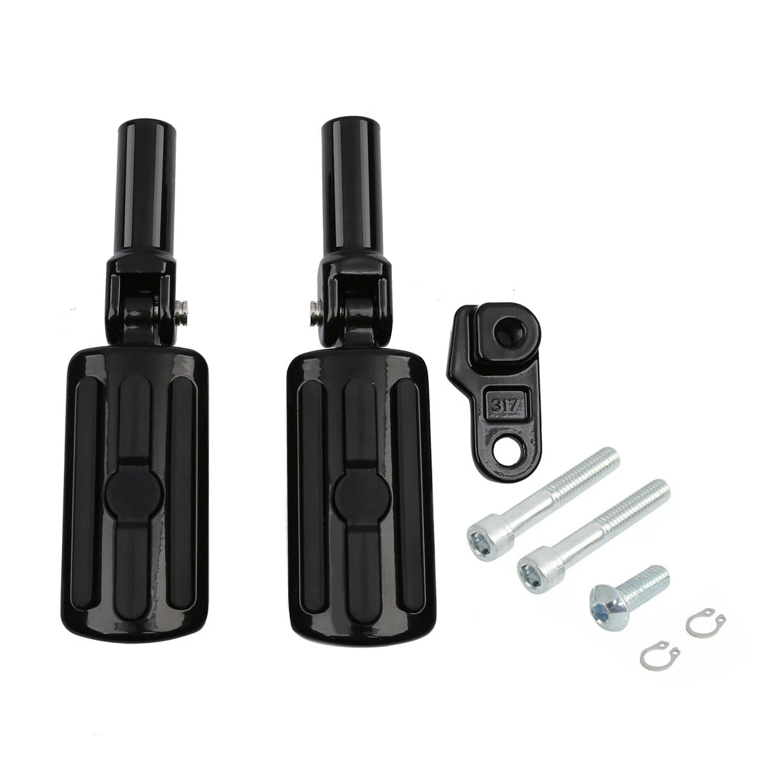 Black Passenger Footpeg Footrest Mount Fit For Harley Softail Slim Fls 2012-2017
