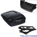 King Trunk w/ Mount Rack Fit For Harley Touring Street Glide Road King 14-25