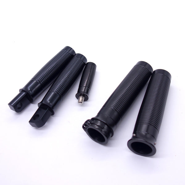 Black Footrest FootPeg+Shifter Peg +Hand Grips For Harley Sportster XL 1200 883