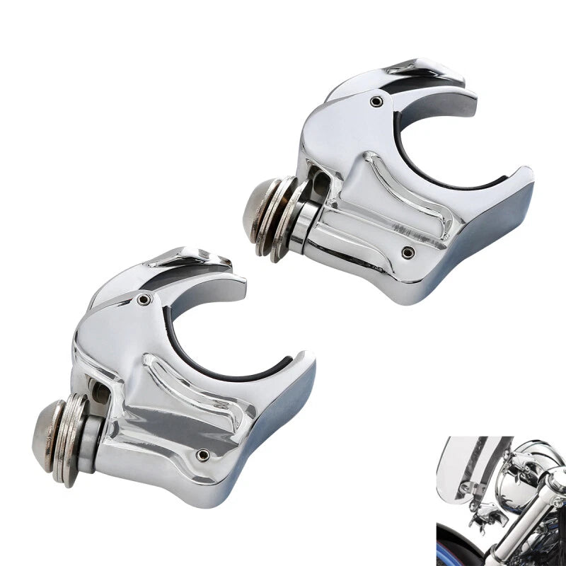 39mm Windshield Clamps Fit For Harley Dyna Super Glide Sportster 883 1200 Chrome