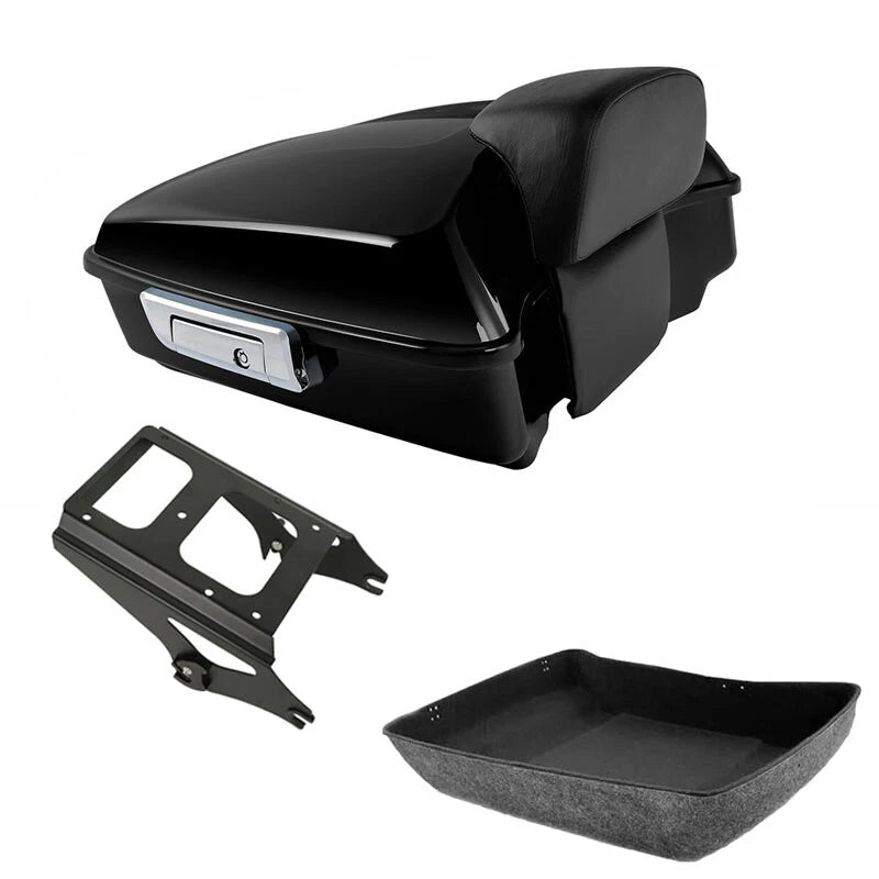 Chopped Trunk Backrest & Mount Rack Fit For Harley Touring Road Glide 2009-2013