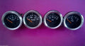2'' /52mm Elec Gauge - Volt Temp Oil Press Fuel gauge -Black Face Chrome Bez@vd