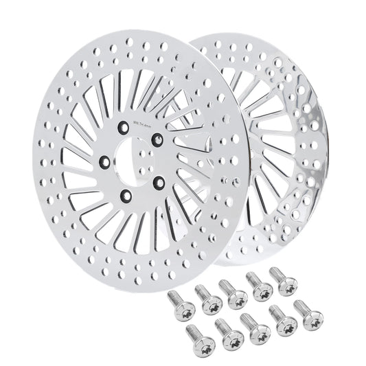 11.8" Front Left Right Brake Rotors & Bolts Fit For Harley Touring 2008-2023