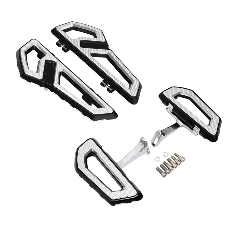 Driver & Passenger Floorboards Footboards Fit For Harley Touring Glide 1993-2024